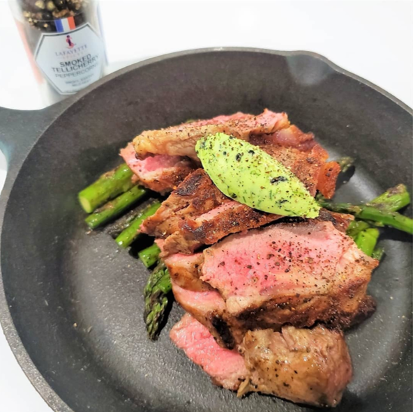 When it’s time to heat up the grill, don’t forget the smoked Tellicherry Peppercorns!